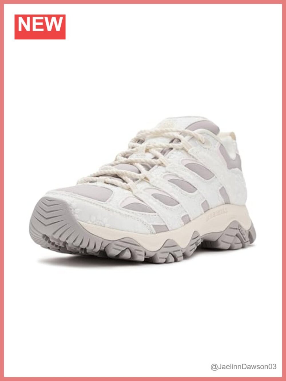 Women's Leather Hiking Shoes Textile Upper Lace-Up Outdoor Trail Sneakers